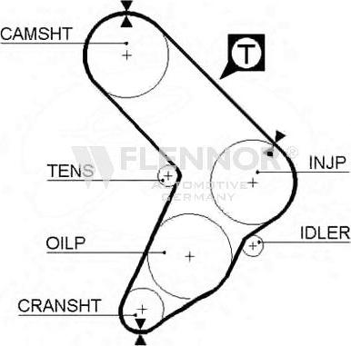 Flennor 4921 - Ремінь ГРМ autocars.com.ua