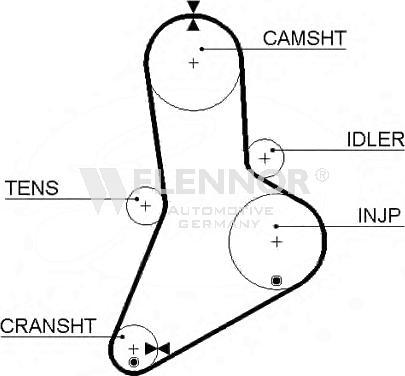 Flennor 4927 - Ремінь ГРМ autocars.com.ua