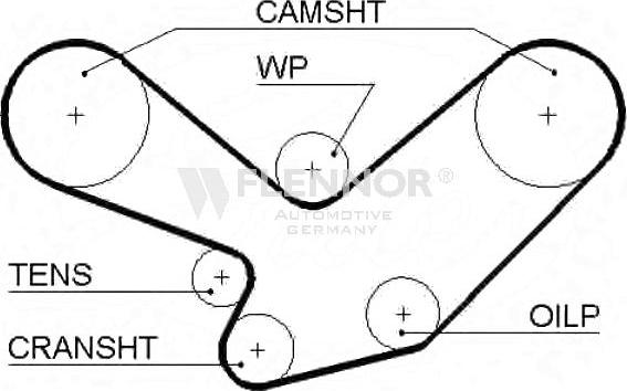 Flennor 4985 - Ремінь ГРМ autocars.com.ua