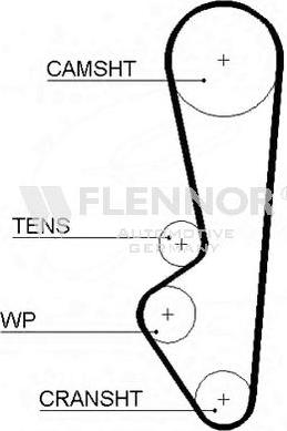 Flennor 4986 - Ремінь ГРМ autocars.com.ua
