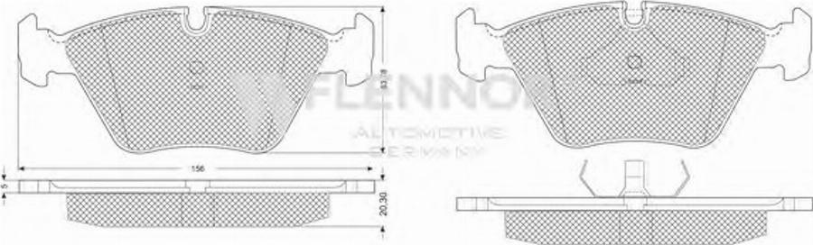 Flennor FB210162 - Тормозные колодки, дисковые, комплект autodnr.net