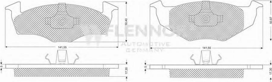 Flennor FB210164 - Тормозные колодки, дисковые, комплект autodnr.net