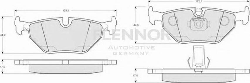 Flennor FB210174 - Гальмівні колодки, дискові гальма autocars.com.ua