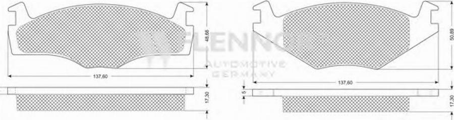 Flennor FB210181 - Гальмівні колодки, дискові гальма autocars.com.ua