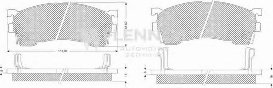 Flennor FB210187 - Гальмівні колодки, дискові гальма autocars.com.ua