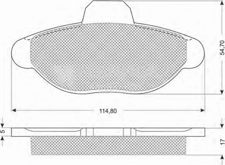 Flennor FB210188 - Тормозные колодки, дисковые, комплект avtokuzovplus.com.ua