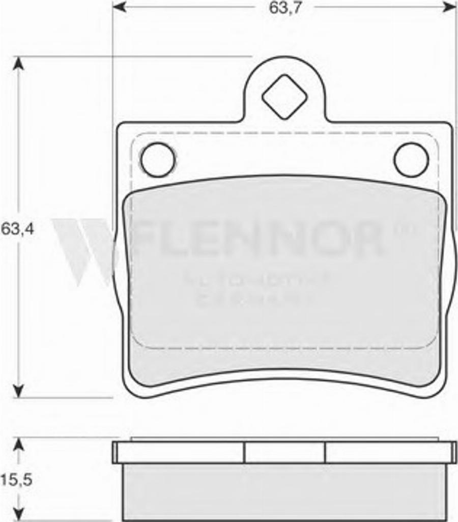 Flennor FB210202 - Тормозные колодки, дисковые, комплект avtokuzovplus.com.ua