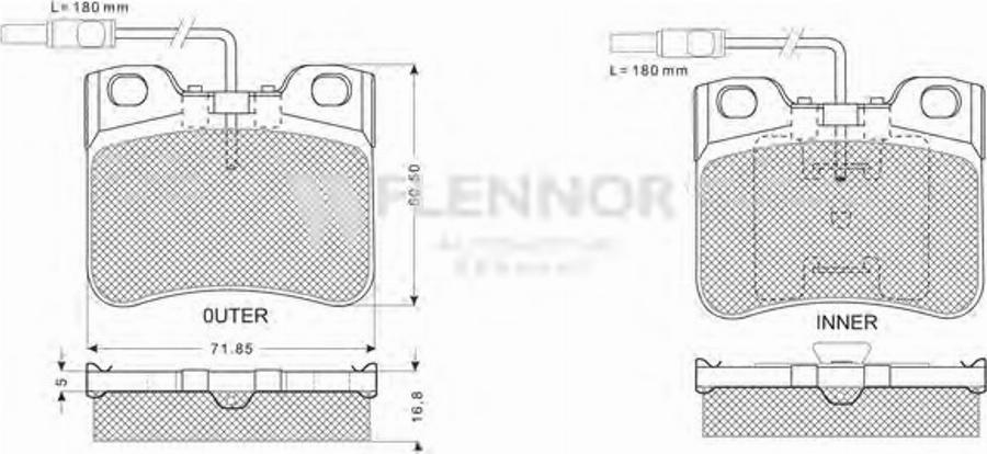 Flennor FB210211 - Тормозные колодки, дисковые, комплект autodnr.net