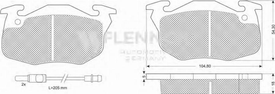 Flennor FB210213 - Тормозные колодки, дисковые, комплект autodnr.net