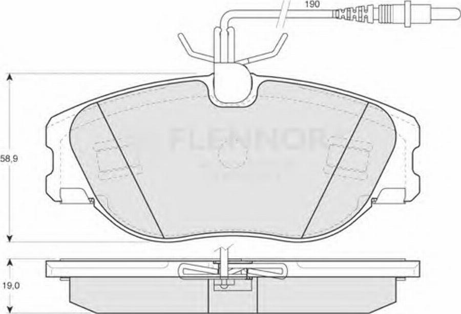 Flennor FB210233 - Тормозные колодки, дисковые, комплект avtokuzovplus.com.ua