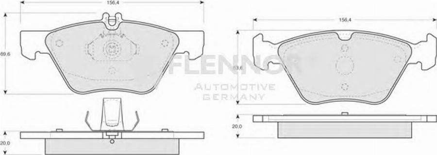 Flennor FB210237 - Тормозные колодки, дисковые, комплект avtokuzovplus.com.ua