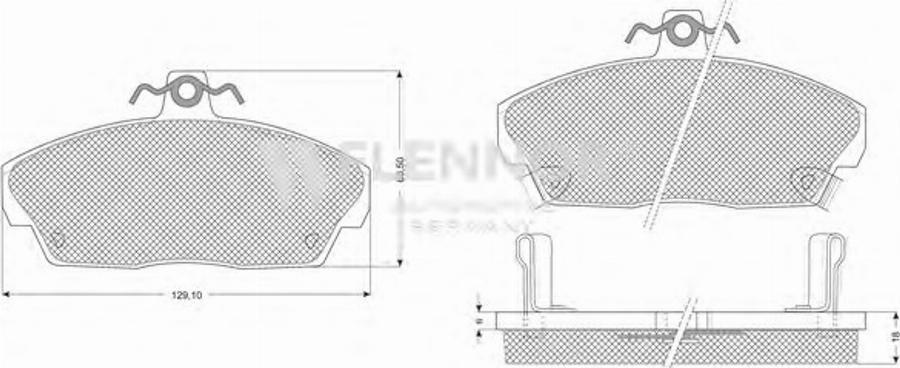 Flennor FB210244 - Гальмівні колодки, дискові гальма autocars.com.ua