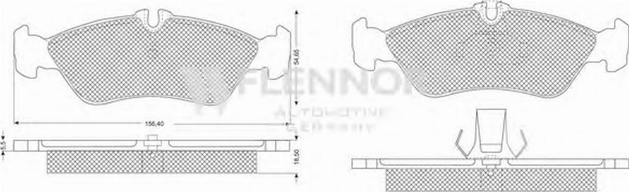 Flennor FB210272 - Тормозные колодки, дисковые, комплект avtokuzovplus.com.ua