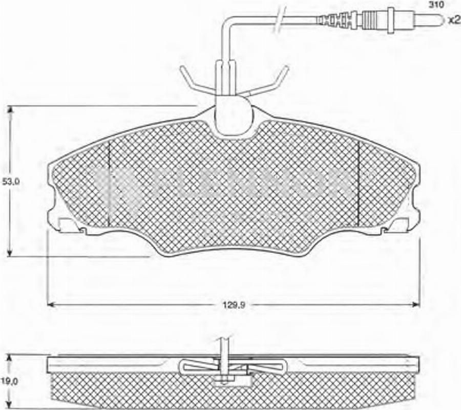 Flennor FB210275 - Тормозные колодки, дисковые, комплект avtokuzovplus.com.ua