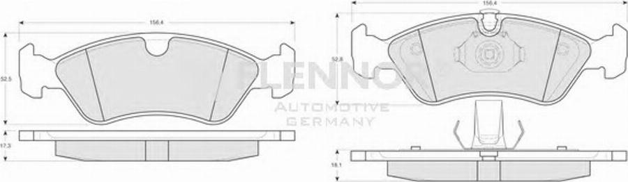 Flennor FB210284 - Тормозные колодки, дисковые, комплект avtokuzovplus.com.ua