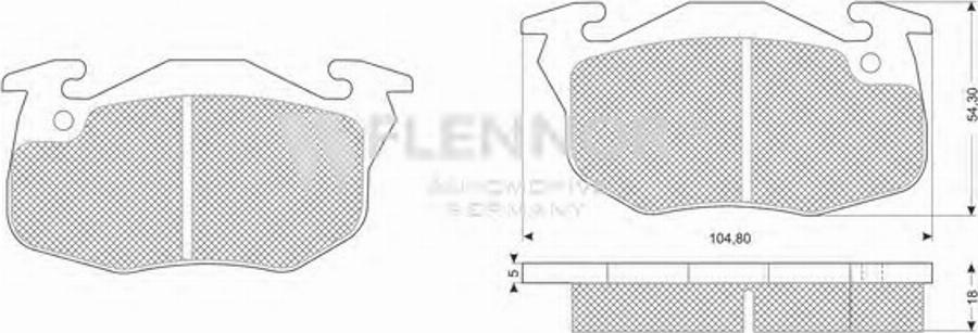 Flennor FB210287 - Тормозные колодки, дисковые, комплект autodnr.net