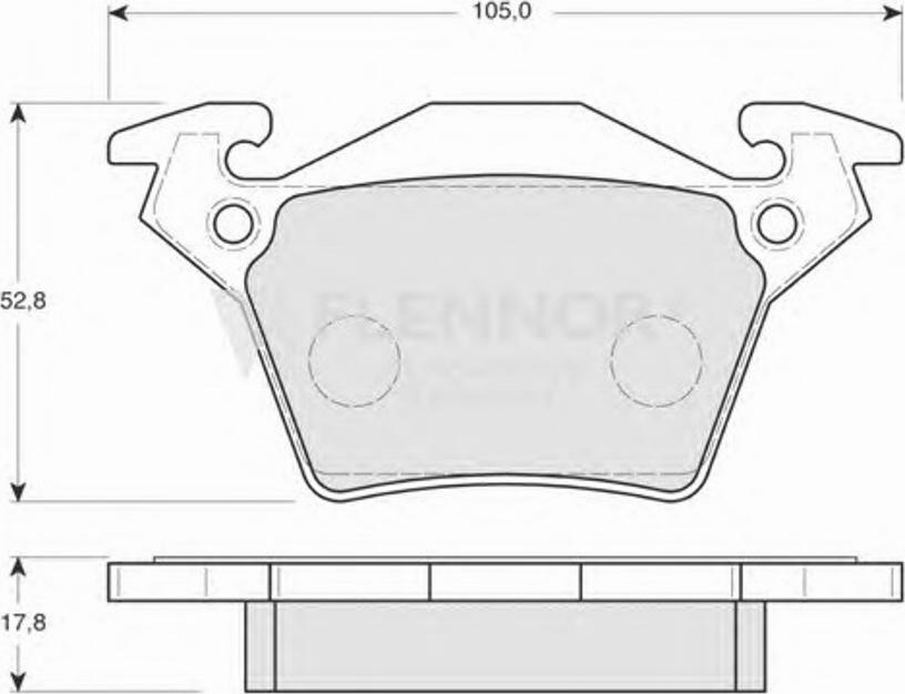 Flennor FB210299 - Гальмівні колодки, дискові гальма autocars.com.ua