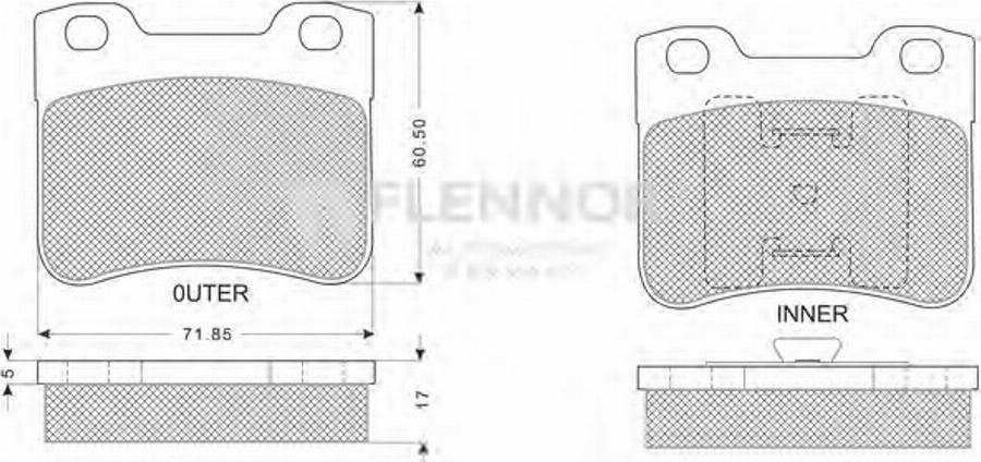 Flennor FB210300 - Тормозные колодки, дисковые, комплект autodnr.net