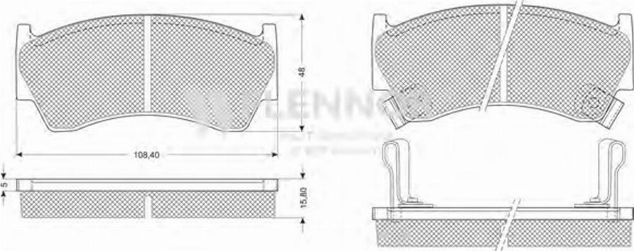 Flennor FB210336 - Тормозные колодки, дисковые, комплект avtokuzovplus.com.ua