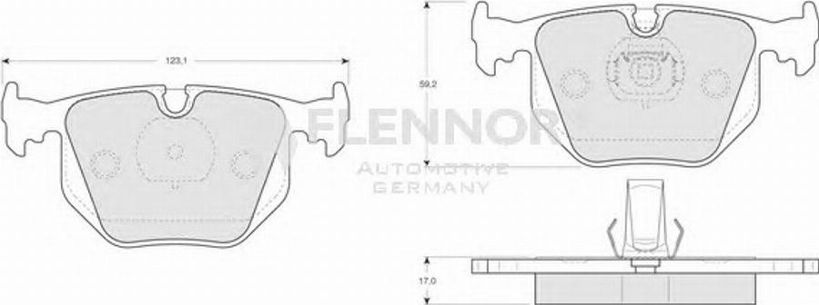 Flennor FB210344 - Гальмівні колодки, дискові гальма autocars.com.ua