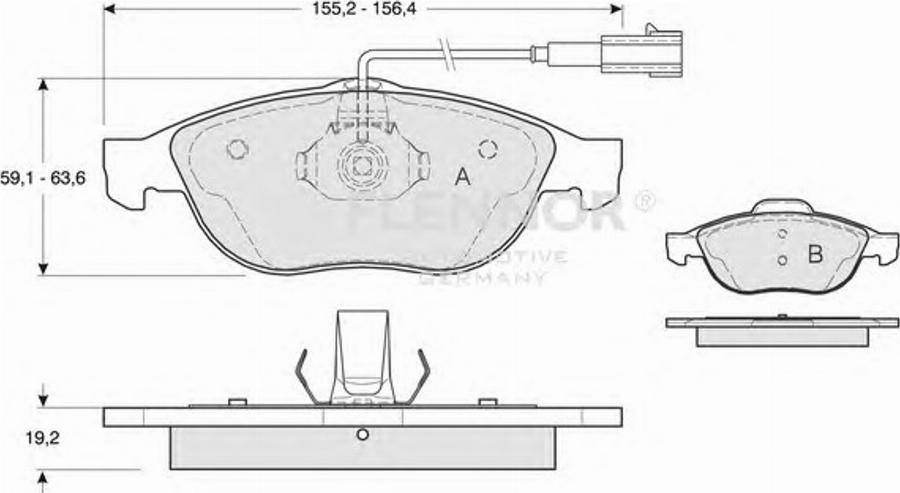 Flennor FB210378 - Гальмівні колодки, дискові гальма autocars.com.ua