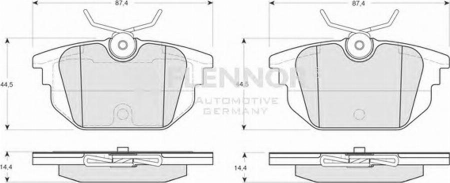 Flennor FB210404 - Гальмівні колодки, дискові гальма autocars.com.ua