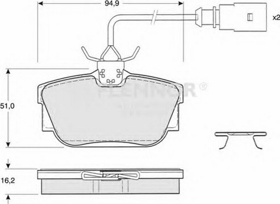 Flennor FB210422 - Гальмівні колодки, дискові гальма autocars.com.ua