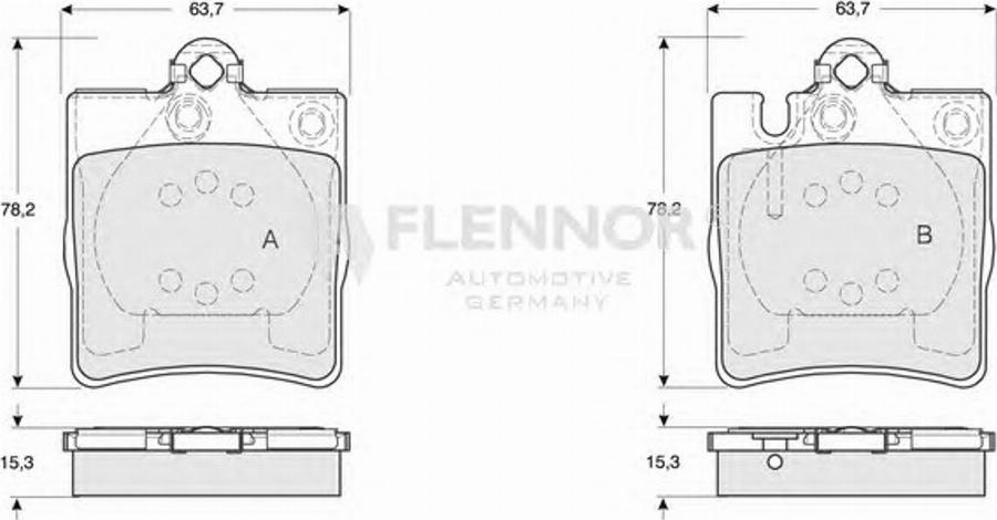 Flennor FB210423 - Гальмівні колодки, дискові гальма autocars.com.ua