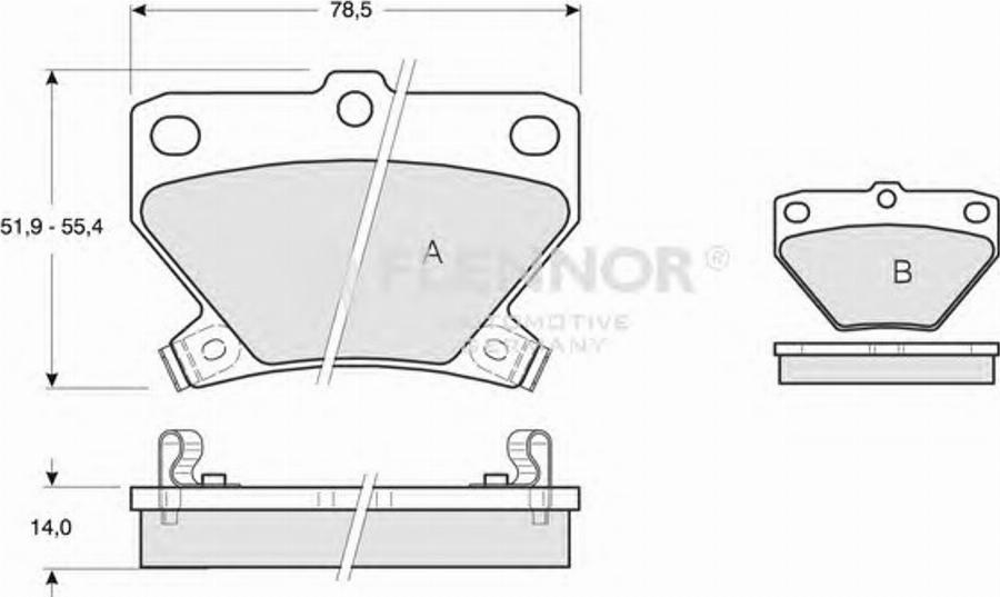 Flennor FB210442 - Тормозные колодки, дисковые, комплект avtokuzovplus.com.ua