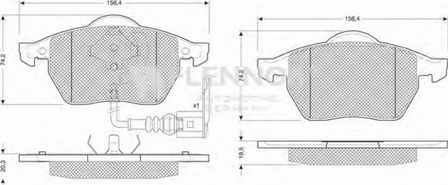 Flennor FB210443 - Тормозные колодки, дисковые, комплект autodnr.net