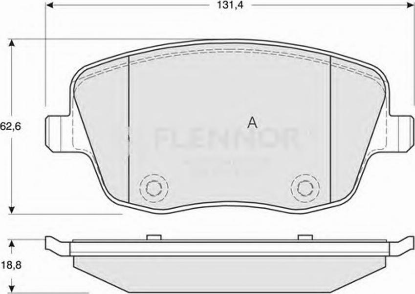 Flennor FB210457 - Гальмівні колодки, дискові гальма autocars.com.ua