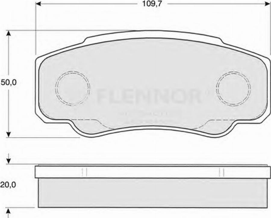 Flennor FB210487 - Гальмівні колодки, дискові гальма autocars.com.ua