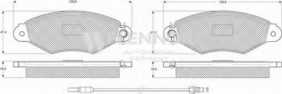 Flennor FB210524 - Гальмівні колодки, дискові гальма autocars.com.ua