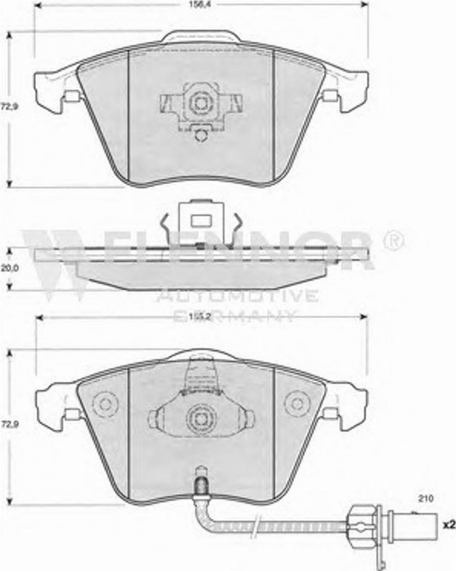 Flennor FB210535 - Гальмівні колодки, дискові гальма autocars.com.ua