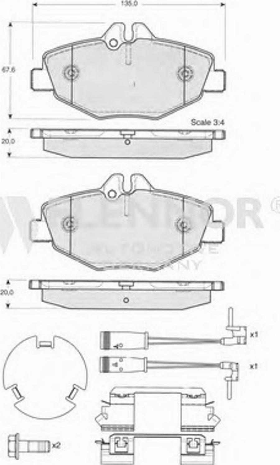 Flennor FB210586 - Тормозные колодки, дисковые, комплект autodnr.net