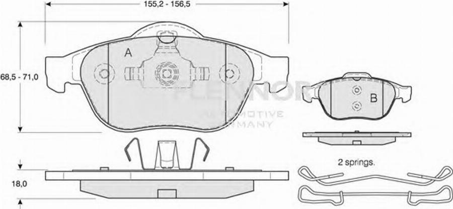 Flennor FB210589 - Тормозные колодки, дисковые, комплект autodnr.net