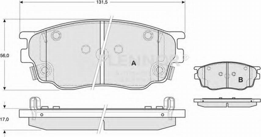 Flennor FB210595 - Тормозные колодки, дисковые, комплект avtokuzovplus.com.ua