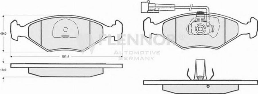 Flennor FB210639 - Тормозные колодки, дисковые, комплект autodnr.net