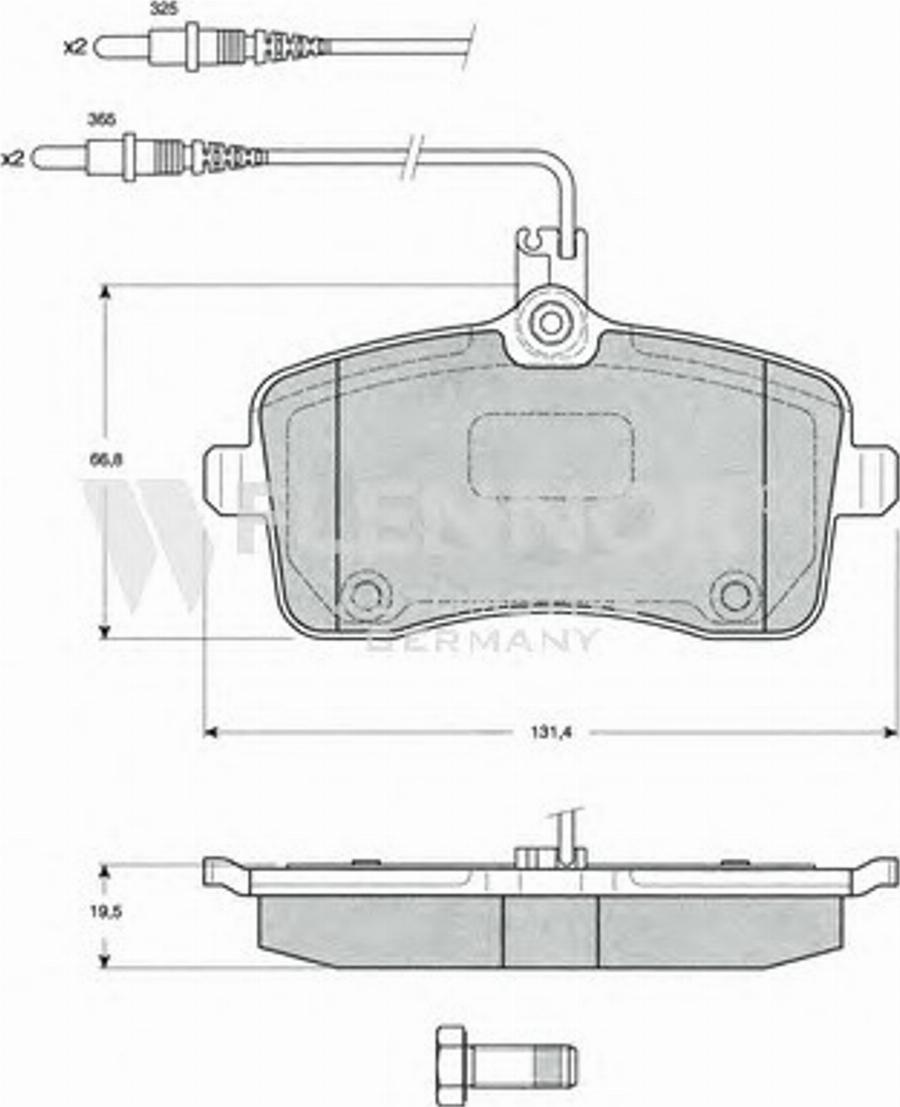 Flennor FB210671 - Тормозные колодки, дисковые, комплект avtokuzovplus.com.ua