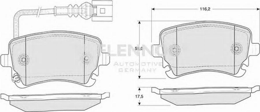 Flennor FB210689 - Гальмівні колодки, дискові гальма autocars.com.ua