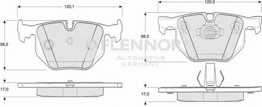 Flennor FB210700 - Гальмівні колодки, дискові гальма autocars.com.ua