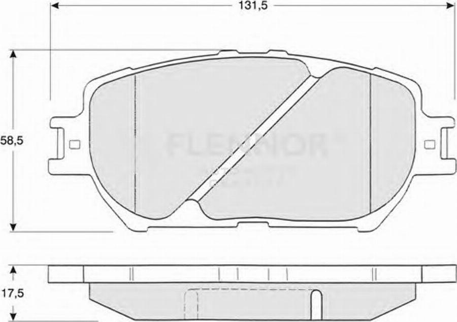 Flennor FB210701 - Гальмівні колодки, дискові гальма autocars.com.ua