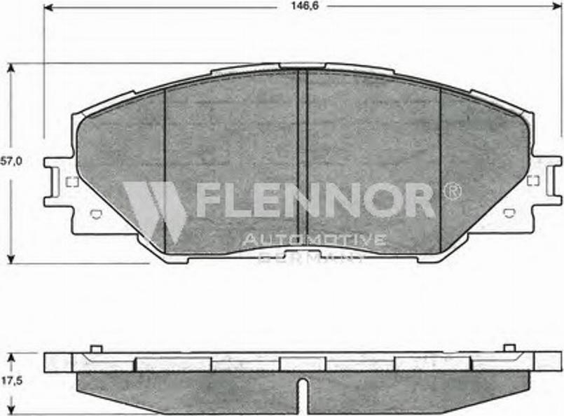 Flennor FB210744 - Гальмівні колодки, дискові гальма autocars.com.ua