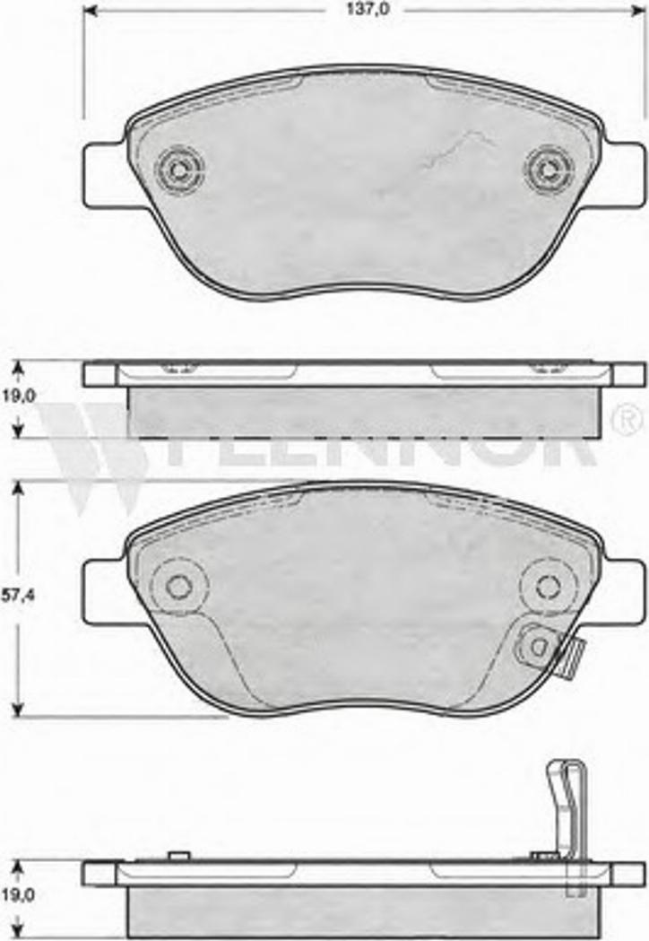 Flennor FB210755 - Гальмівні колодки, дискові гальма autocars.com.ua