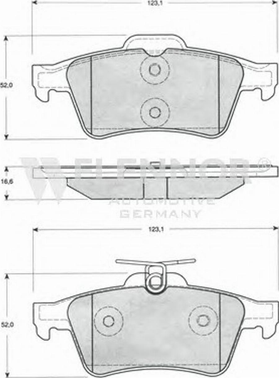 Flennor FB210768 - Гальмівні колодки, дискові гальма autocars.com.ua