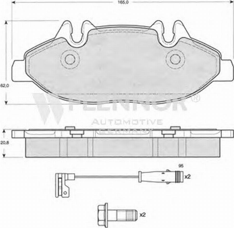 Flennor FB210773 - Гальмівні колодки, дискові гальма autocars.com.ua