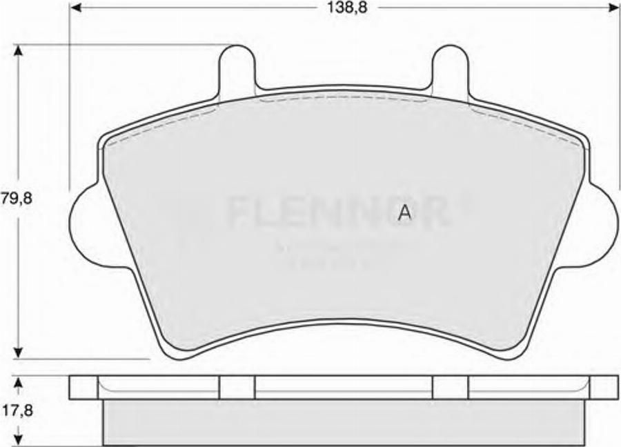 Flennor FB210851 - Гальмівні колодки, дискові гальма autocars.com.ua