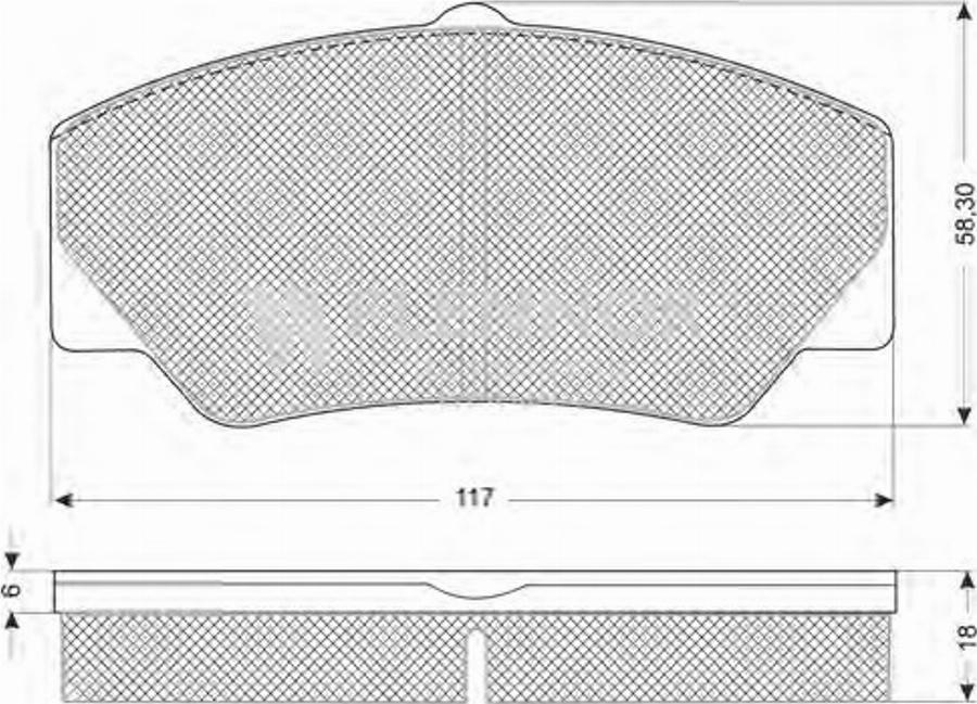 Flennor FB211052 - Гальмівні колодки, дискові гальма autocars.com.ua