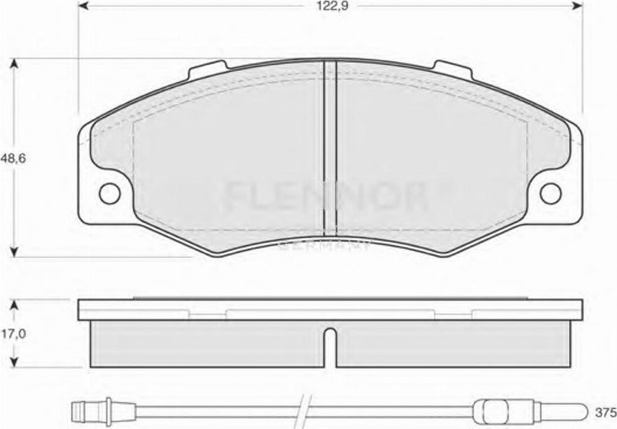 Flennor FB211067 - Гальмівні колодки, дискові гальма autocars.com.ua