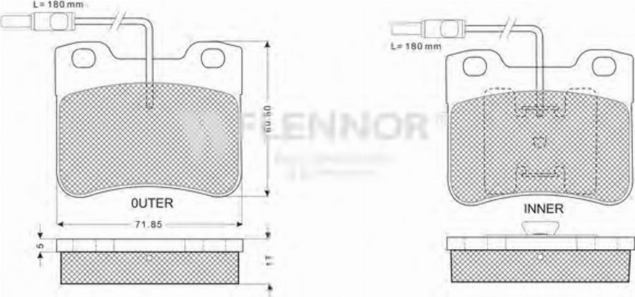 Flennor FB211093 - Тормозные колодки, дисковые, комплект avtokuzovplus.com.ua